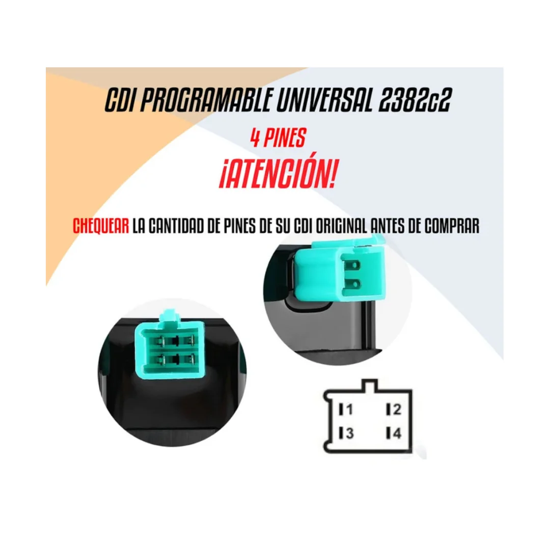 CDI DIGITAL UNIVERSAL A BATERIA 8 CORTES P2382C2 4 PINES 2