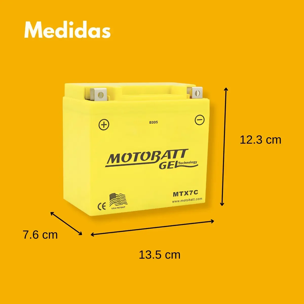 BATERÍA 12N7A-4A MOTOBATT DE GEL 2